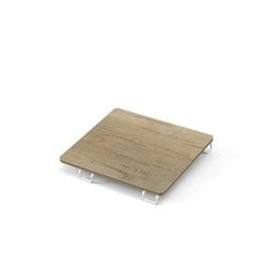 木製シェルフ 伸縮棒用 ホワイト/ナチュラル WSS-29