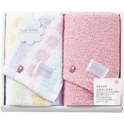 ふわもこフェイスタオル2枚セット ピンク LCB-200PK