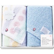 ふわもこフェイスタオル2枚セット ブルー LCB-200BL