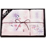 無撚糸バス・ウォッシュタオルセット ピンク UCQ-300P