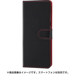 Galaxy S20 5G 用 手帳型ケース シンプル ブラック/レッド RT-GS205ELC1/BR