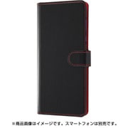 RT-AQR5GELC1/BR [AQUOS R5G 用 手帳型ケース シンプル ブラック/レッド]
