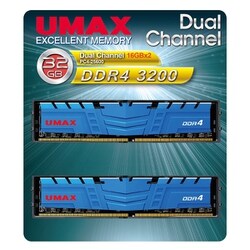 デスクトップ用メモリ 288Pin DDR4-3200 （PC4-25600） 16GBx2 デュアルチャンネルセット ヒートスプレッダ付き v1.35 UM-DDR4D-3200-32GBHS
