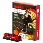 バルクSSD M1200シリーズ M.2 2280 Gen4x4 NVMe 1.3接続 2TB ヒートシンク付き UM-SSDNV44M1200-2T