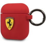 Ferrari AIRPOD CASE COVER RING PRINTED SHIELD LOGO SILICONE RED FESACCSILSHRE