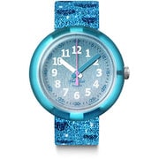 flik flak(フリックフラック) TURQUOISE SPARKLE SWATCH キッズ テキスタイルバンド 並行輸入品 2年保証 ZFPNP064