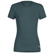 ZEN T-SHIRT WOMAN MTGC65W 5147 ブルーグリーン/イエローグリーン Sサイズ [アウトドア カットソー レディース]