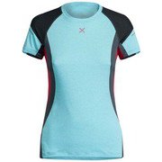 RUN ENERGY T-SHIRT WOMAN MTGR36W 2904 アイスブルー/ピンク Mサイズ [アウトドア カットソー レディース]