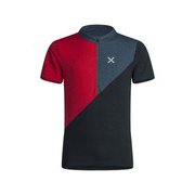 VERTICAL BLOCK ZIP T-SHIRT MTZN35X 1086 レッド/スティールブルー Sサイズ [アウトドア カットソー メンズ]