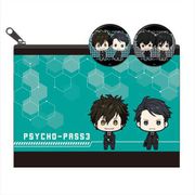PSYCHO-PASS サイコパス 3 缶バッジ付フラットポーチ [キャラクターグッズ]