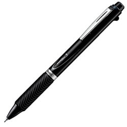 エナージェル 3色ボールペン（黒/赤/青） 0.5mm ブラック軸 BLC35A