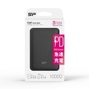 モバイルバッテリー 急速充電 QC3.0/PD対応 3ポート出力(Type-A X2, Type-C X1) 10,000mAh ブラック PSE認証品 SP10KMAPBKC10QCKJE