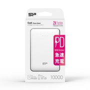 モバイルバッテリー 急速充電 QC3.0/PD対応 3ポート出力(Type-A X2, Type-C X1) 10,000mAh ホワイト PSE認証品 SP10KMAPBKC10QCWJE