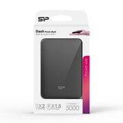 モバイルバッテリー 2ポート出力（Type-A X2） 5,000mAh ブラック PSE認証品 SP5K0MAPBKC50CPKJE