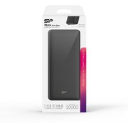 モバイルバッテリー 2ポート出力（Type-A X2） 20,000mAh ブラック PSE認証品 SP20KMAPBK200CPKJE