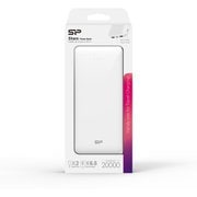 モバイルバッテリー 2ポート出力（Type-A X2） 20,000mAh ホワイト PSE認証品 SP20KMAPBK200CPWJE