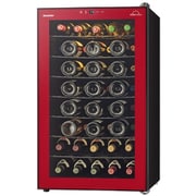 ワインセラー 50本収納 右開き ホームセラー 1温度タイプ 酷暑対応 ワインレッド FJH-127GS（R）