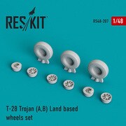 RSK48-0207 T-28A/B トロージャン 地上用 ホイールセット [1/48スケール レジン製ディティールアップパーツ]