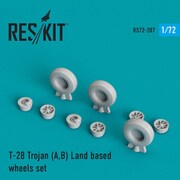 RSK72-0207 T-28A/B トロージャン 地上用 ホイールセット [1/72スケール レジン製ディティールアップパーツ]