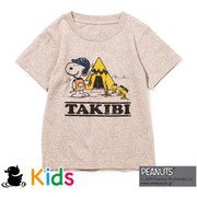 GOK0104R TAKIBI SNOOPY S/S TEE (KIDS) H.MOCHA S [Tシャツ キッズ Sサイズ（100cm）]