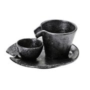 しずる冷酒器セット 銀黒