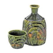 酒器セット 織部うねり
