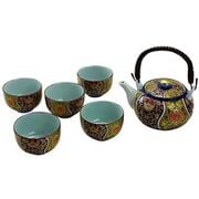 錦金爛手 S茶こし付土瓶(つる付)茶器揃(かずらツル)