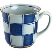格子市松 マグカップ(青)