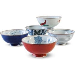 鹿山絵変り 茶碗揃