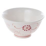 手描桜 茶碗（赤）