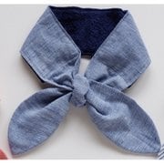 20-26 冷んやりシート付き 今治タオルマフラー 縦ワッシャー ブルー