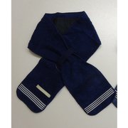19-3 冷んやりシート付き 今治タオルマフラー 横ボーダー 紺
