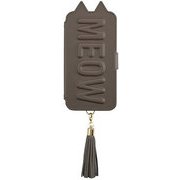 UNI-CSDIP20S-2TTCGR [iPhone SE（第2世代）/8/7 4.7インチ用 Tassel Tail Cat Flip Case gray]