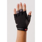 U201KK [ERGOグローブ ショートフィンガーシックパッド ブラック/ブラック L]