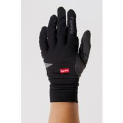 U203KK [ERGOグローブ ロングフィンガーシックパッド タッチパネル・スマホ対応 ブラック/ブラック M]