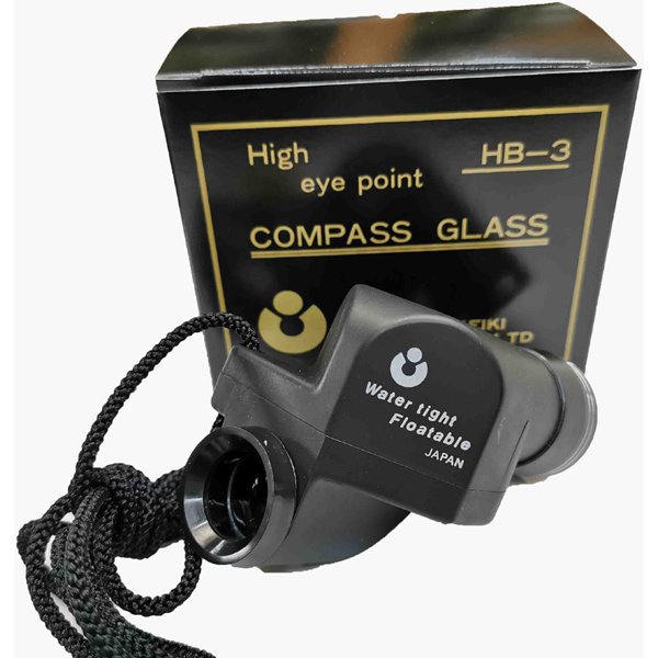 石神井計器製作所HB-3L コンパスグラス 黒 一般用 照明付き