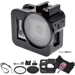 HERO8 Black用アルミ製フレーム（UVカットレンズ付き） GLD4089MJ19