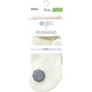 PDC5082 [Clear Beauty Active（クリアビューティ アクティブ） 【RUNNING】すべり止め付き スニーカー丈 スポーツソックス 23-25cm オフホワイト]