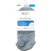 JDC5081 [Clear Beauty Active（クリアビューティ アクティブ） 【RUNNING】すべり止め付き ミドル丈 スポーツソックス 23-25cm ライトグレー]