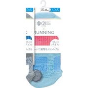 JDC5081 [Clear Beauty Active（クリアビューティ アクティブ） 【RUNNING】すべり止め付き ミドル丈 スポーツソックス 23-25cm サックス]