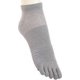 PDC5084 [Clear Beauty Active（クリアビューティ アクティブ） 【RUNNING】すべり止め付き 5本指 スニーカー丈 スポーツソックス 23-25cm ライトグレー]