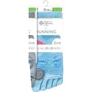 PDC5084 [Clear Beauty Active（クリアビューティ アクティブ） 【RUNNING】すべり止め付き 5本指 スニーカー丈 スポーツソックス 23-25cm サックス]