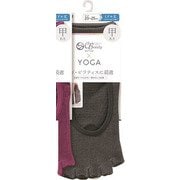 JDC6029 [Clear Beauty Active（クリアビューティ アクティブ） 【YOGA】指先なし 5本指ソックス 甲あきタイプ ミドル丈 23-25cm チャコール]