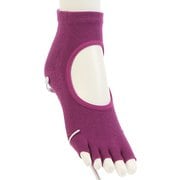 JDC6029 [Clear Beauty Active（クリアビューティ アクティブ） 【YOGA】指先なし 5本指ソックス 甲あきタイプ ミドル丈 23-25cm パープル]