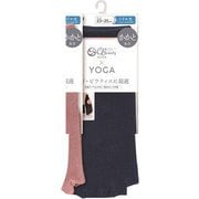 JDC6021 [Clear Beauty Active（クリアビューティ アクティブ） 【YOGA】指先なし 5本指ソックス かかとあきタイプ ミドル丈 23-25cm ナイトネビー]