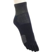JDC5087 [Clear Beauty Active（クリアビューティ アクティブ） 【FITNESS】5本指 ミドル丈 スポーツソックス 23-25cm ナイトネビー]
