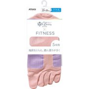 JDC5087 [Clear Beauty Active（クリアビューティ アクティブ） 【FITNESS】5本指 ミドル丈 スポーツソックス 23-25cm ソフティピンク]
