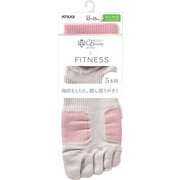 PDC5088 [Clear Beauty Active（クリアビューティ アクティブ） 【FITNESS】5本指 スニーカー丈 スポーツソックス 23-25cm ベビーベージュ]