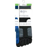 PDC5088 [Clear Beauty Active（クリアビューティ アクティブ） 【FITNESS】5本指 スニーカー丈 スポーツソックス 23-25cm ブラック]