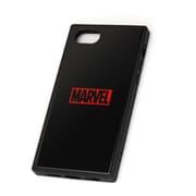 PG-DGT20M10BK [iPhone SE（第2世代）/8/7/6s/6 4.7インチ用 ガラスハイブリッドケース MARVEL ロゴ/ブラック]
